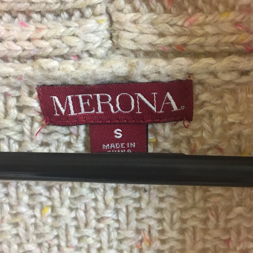 MERONA Women’s Cream colored cardigan sz S - Picture 2 of 4